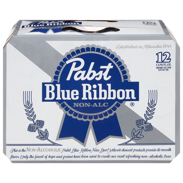 Pabst Blue Ribbon Beer Non-Alcoholic - 12 pk