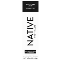 Native Fluoride Free Charcoal & Mint Flavor Toothpaste