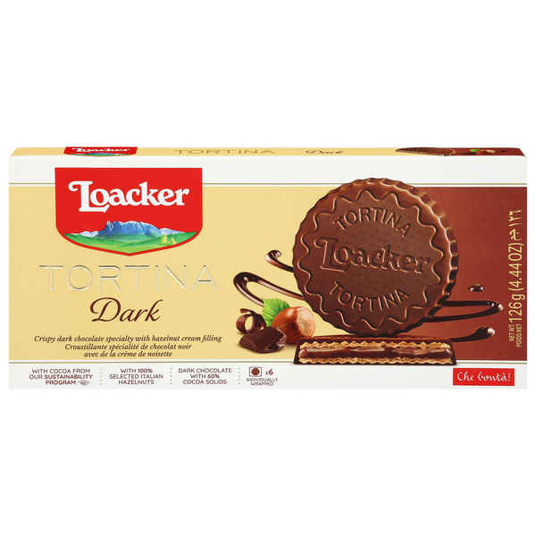 Loacker Dark Tortina - 6 ct