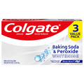 Colgate Baking Soda & Peroxide Whitening Brisk Mint Toothpaste - 3 ct