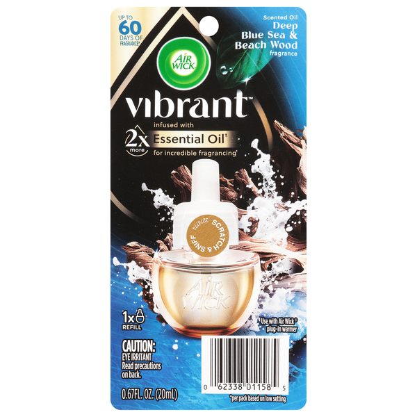 Air Wick Vibrant Deep Blue Sea & Beach Wood Fragrance Scented Oil Refill