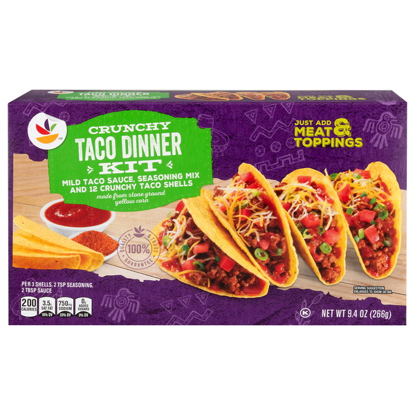 Our Brand Crunchy Hard Taco Dinner Kit - 12 ct