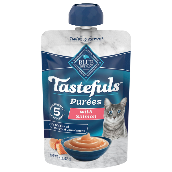 Blue Buffalo Tastefuls Purees Salmon Cat Food Complement