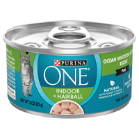 Purina ONE Natural Indoor + Hairball Ocean Whitefish & Rice Wet Cat Food