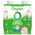 Orgain Organic Grass-fed Sweet Vanilla Bean 16g Nutritional Shakes - 4 pk