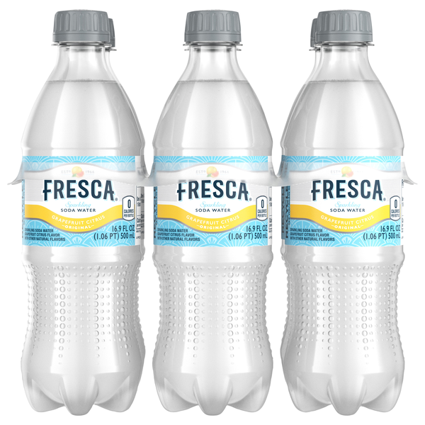 Fresca Grapefruit Citrus Sparkling Soda Water - 6 pk