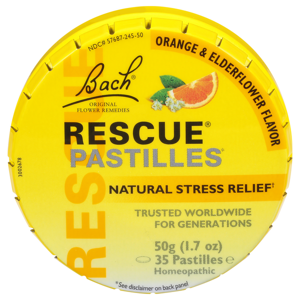 Bach Original Flower Remedies Rescue Pastilles Orange & Elderflower