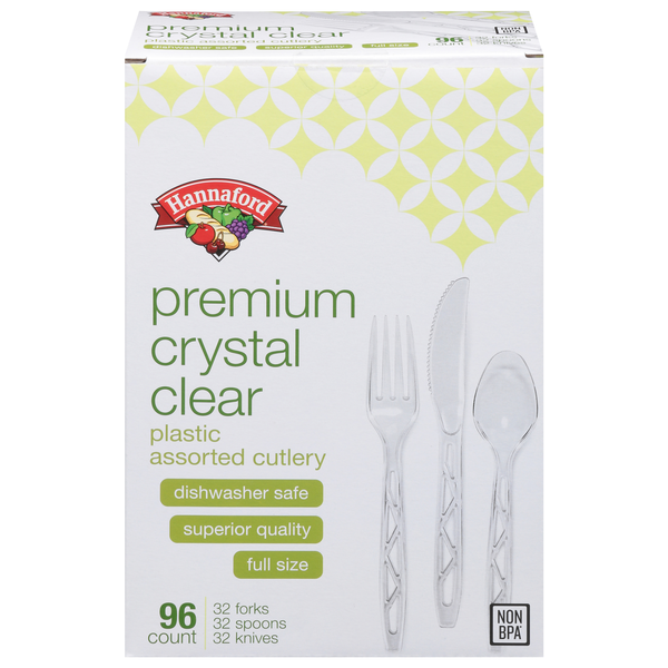 Hannaford Premium Crystal Dinnerware Plastic Flatware