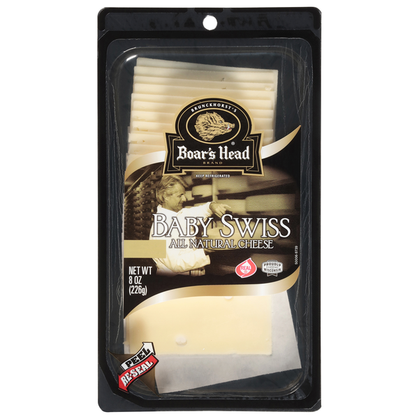 Boar's Head Baby Swiss Cheese (Pre-Sliced)