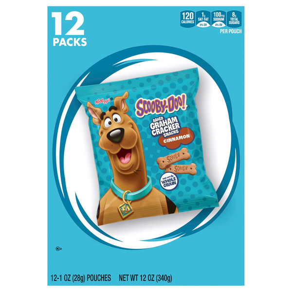 Kellogg's Scooby-Doo! Cinnamon Graham Crackers Packs - 12 ct