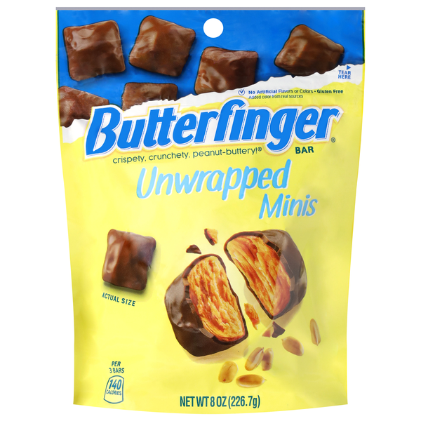 Butterfinger Bar Unwrapped Minis Chocolate Candy