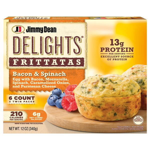 Jimmy Dean Delights Bacon & Spinach Frittatas - 6 ct