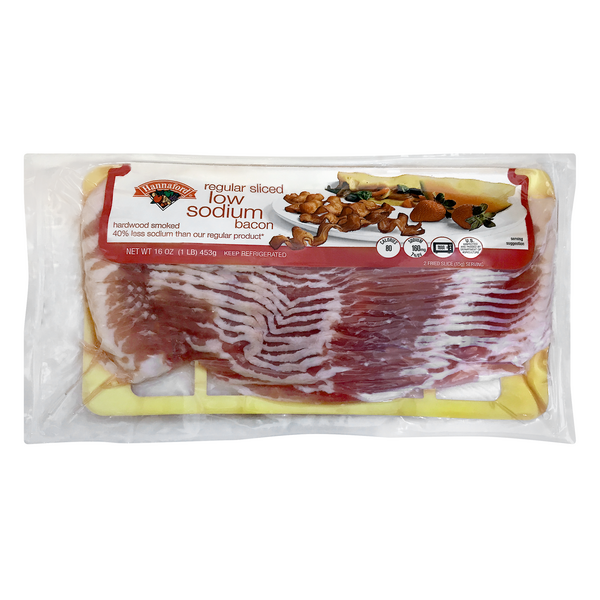 Hannaford Low Sodium Hardwood Smoked Regular Bacon Sliced