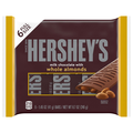 Hershey's Milk Chocolate Candy Bars with Whole Almonds Full Size - 6 ct