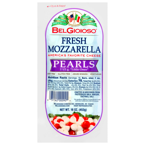 Save on BelGioioso Mozzarella Cheese Log Pearls Fresh Order Online Delivery MARTIN'S