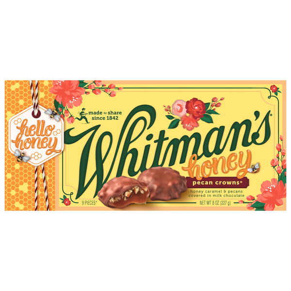 Whitman's Honey Pecan Crowns Chocolate Candy Gift Box