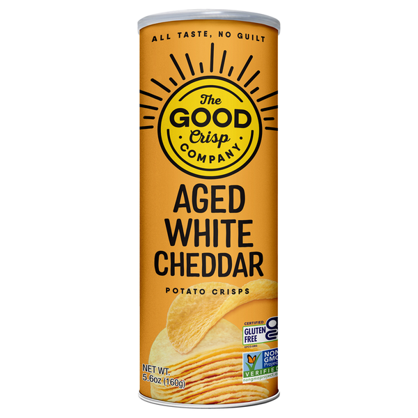 The Good Crisp Company Gluten Free Aged White Cheddar Potato Crisps Chips