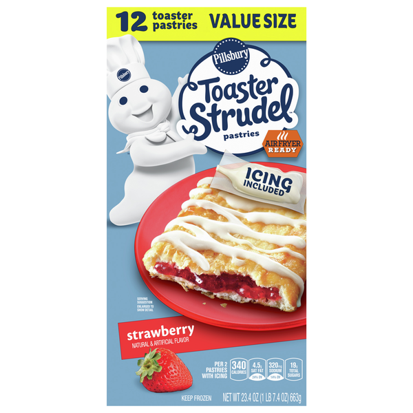 Pillsbury Strawberry Toaster Strudel Pastries - 12 ct