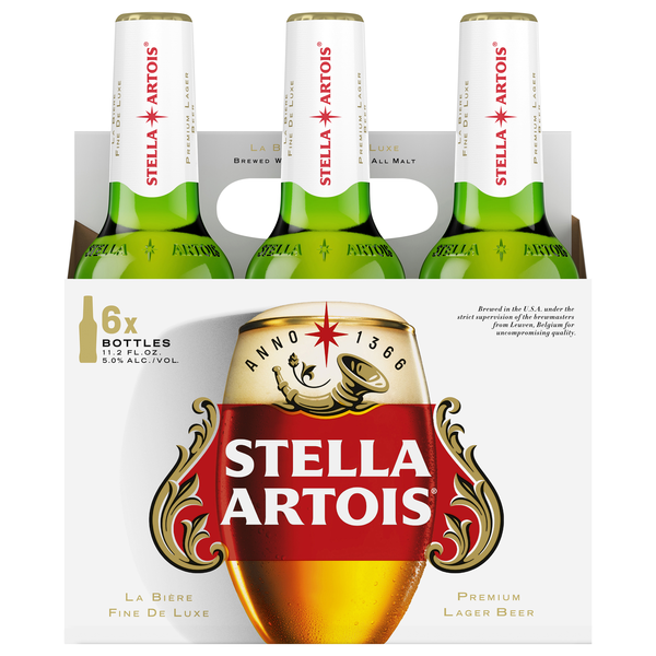 Stella Artois Premium Lager Beer - 6 pk