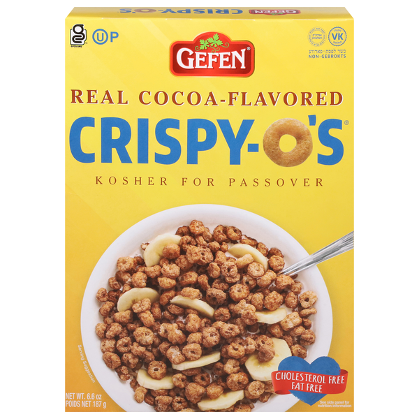 Save on Gefen CrispyO's Cereal Cocoa Fat Free Kosher for Passover