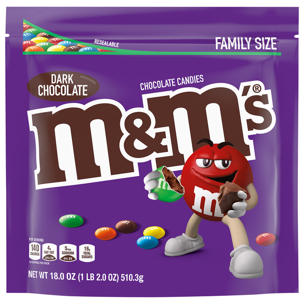 M&M's Dark Chocolate Candy Family Size