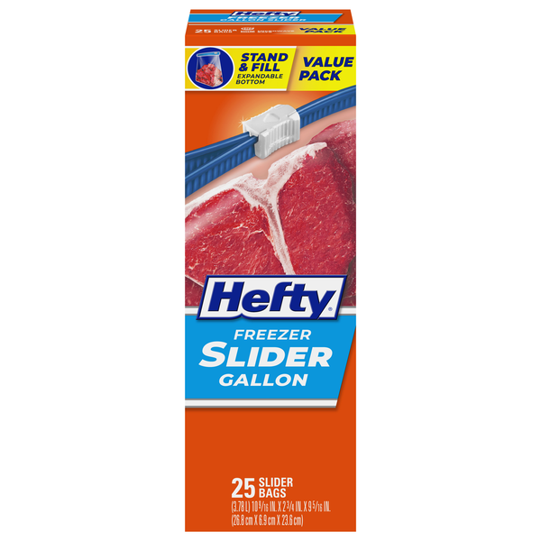 Hefty Slider Gallon Freezer Bags