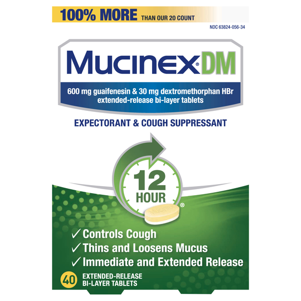 Mucinex DM Expectorant & Cough Suppressant 12 Hr Maximum Strength Tablets