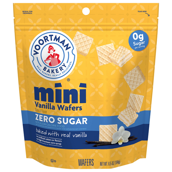 Voortman Zero Sugar Mini Vanilla Wafer Cookies