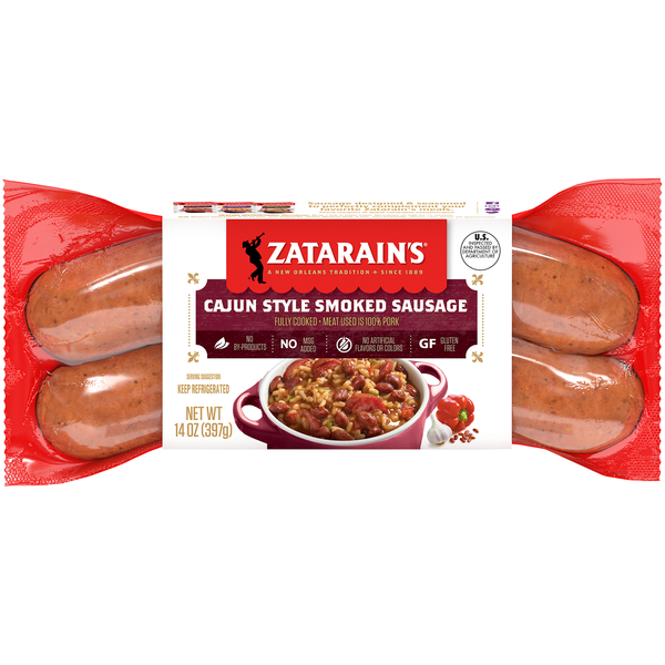 Zatarain's Cajun Style Smoked Sausage - 4 ct