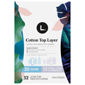L. Cotton Top Layer Super + Extra Long Overnight Menstrual Pads with Wings