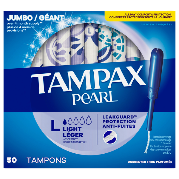 Tampax Pearl Unscented Light Tampons