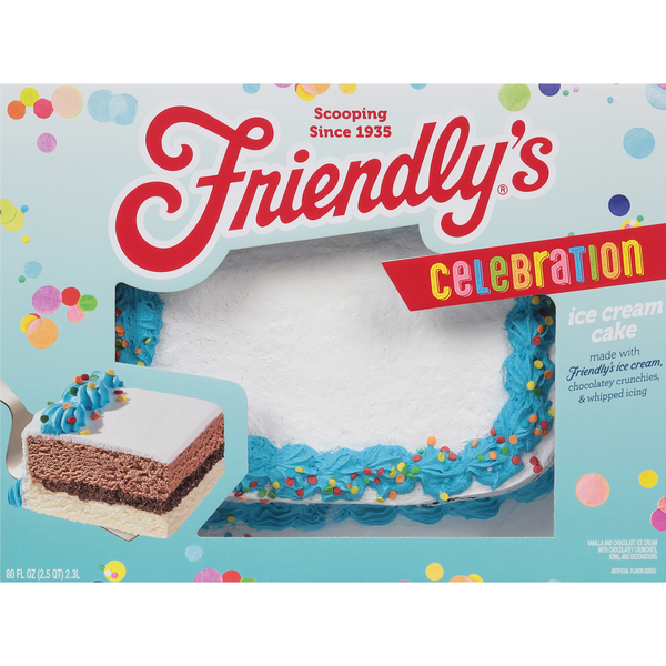 Friendly's Celebration Vanilla & Chocolate Ice Cream Cake Frozen