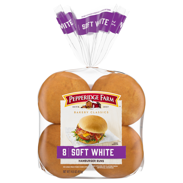 Pepperidge Farm Soft White Hamburger Buns - 8 ct