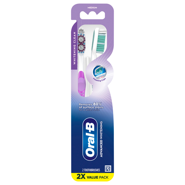 Oral-B 3D Vivid Dual Action Whitening Medium Manual Toothbrush