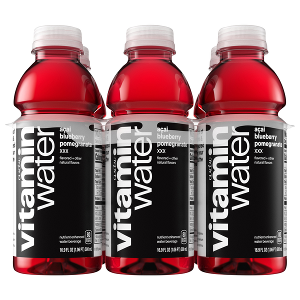 vitaminwater XXX Acai-Blueberry-Pomegranate Enhanced Water Beverage - 6 pk