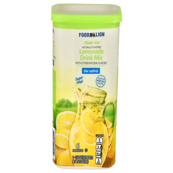 Save on Food Lion Lemonade Drink Mix Low Calorie Pitcher Size 6 ct