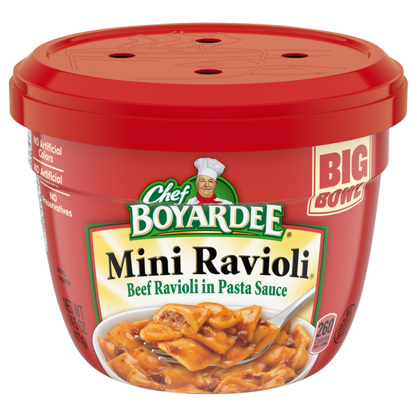 Chef Boyardee Mini Beef Ravioli Microwavable Big Bowl