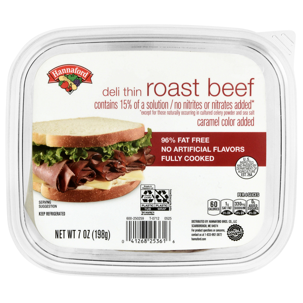 Hannaford Deli Roast Beef Thin Sliced