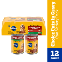 PEDIGREE Choice Cuts in Gravy Beef & Country Stew Wet Dog Food - 12 ct