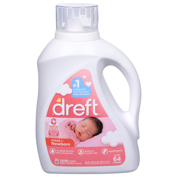 Dreft Stage 1 Newborn Baby Liquid Laundry Detergent