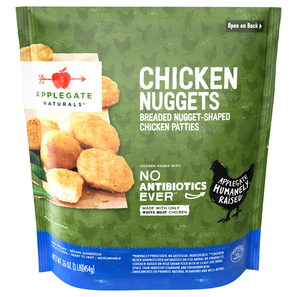 Applegate Naturals Breaded Chicken Nuggets Family Size Frozen