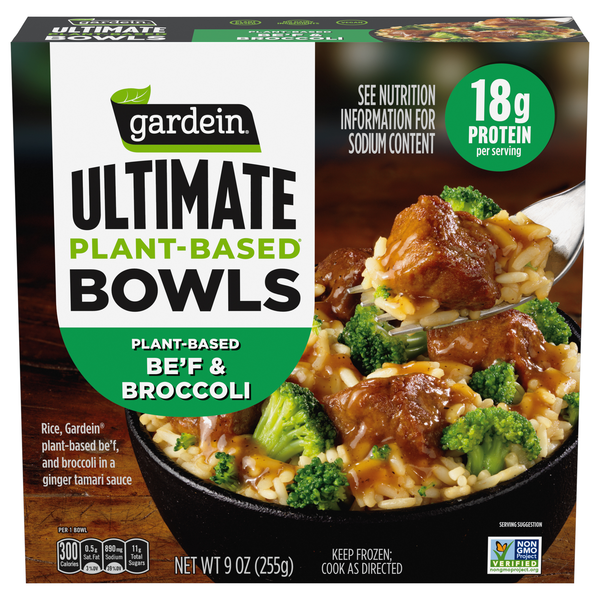 Gardein Ultimate Plant-Based Bowls Be'f & Broccoli Frozen Meal