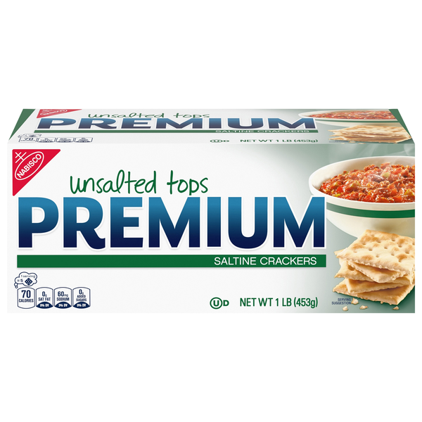 Nabisco Premium Unsalted Tops Saltine Crackers