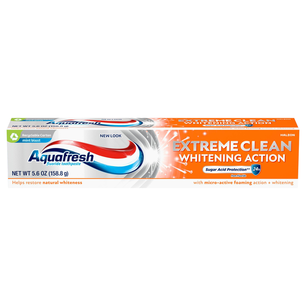 Aquafresh Extreme Clean Whitening Action Mint Blast Toothpaste