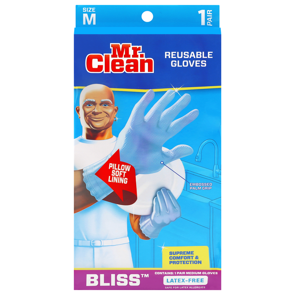 Mr. Clean Bliss Premium Gloves Latex Free Medium