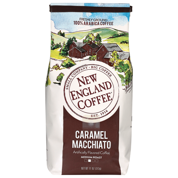 New England Coffee Caramel Macchiato Flavored Medium Roast Ground Coffee