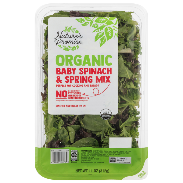 Nature's Promise Organic Baby Spinach & Spring Mix