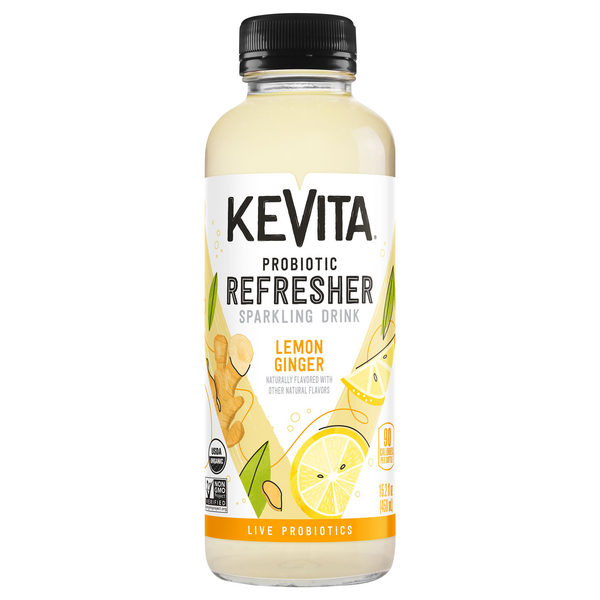 Save on KeVita Probiotic Refresher Lemon Ginger Sparkling Drink Organic Order Online Delivery