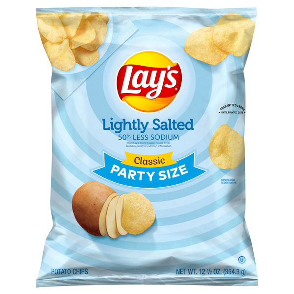 Lay's Lightly Salted Classic Potato Chips Party Size