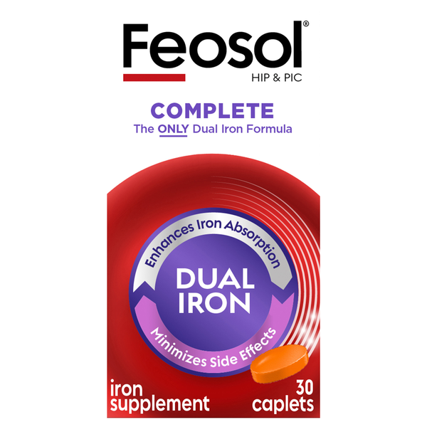 Feosol Bifera HIP & PIC Iron Supplement Caplets